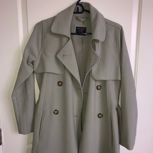 Mint Drapey Trench Coat